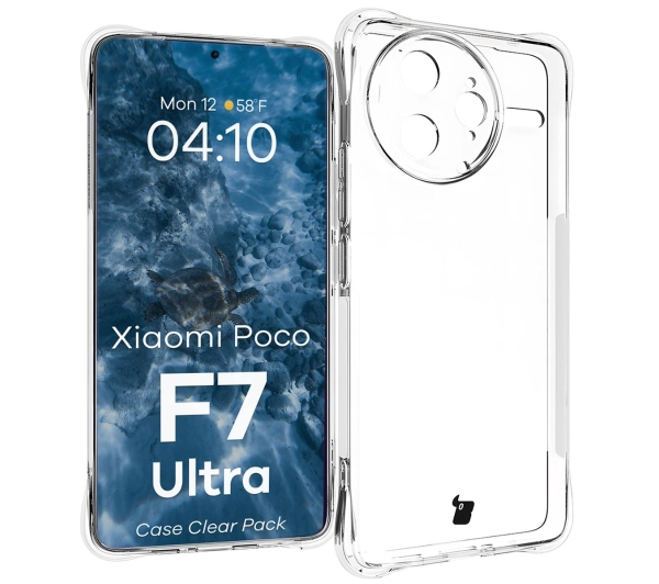 Bizon elastyczne etui Salpa + 2x szkło hartowane Clear Pack do Xiaomi Poco F7 Ultra