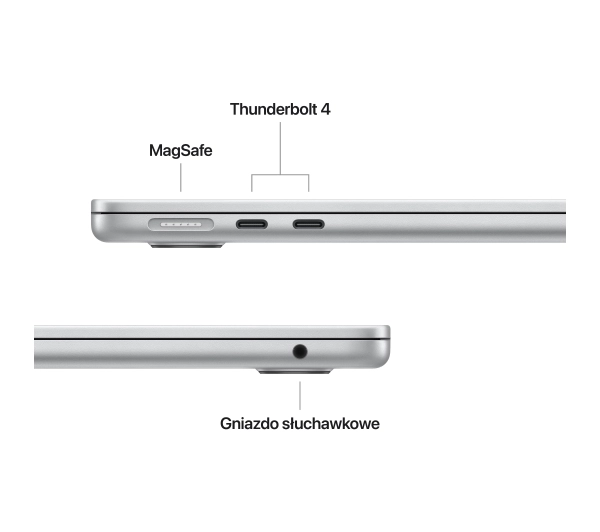 Apple MacBook Air 2025 13,6" M4 16GB RAM 512GB Dysk macOS Srebrny 70W Funkcje AI - Kup na Raty - RRSO 0%