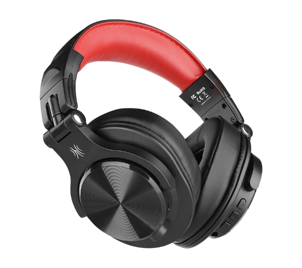 Oneodio Fusion A70 Nauszne Bluetooth 5.2 Czarno-czerwony