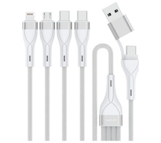 4smarts USB-C do USB-A 4w1 1,2m Biały