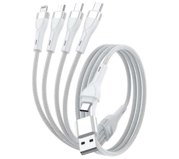 4smarts USB-C do USB-A 4w1 1,2m Biały
