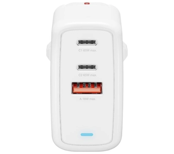 4smarts GaN Flex 65W 2x USB-C 1 USB-A Biały