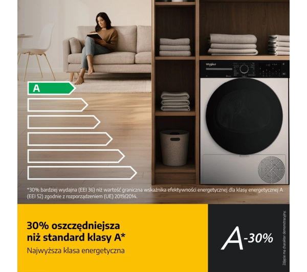 Whirlpool WAM 09WB PL AI AdaptiveWash Funkcje AI 10kg 1400obr/min Zdalne sterowanie - Kup na Raty - RRSO 0%