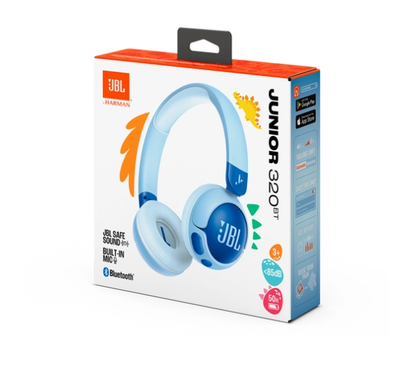 JBL Junior 320BT Blue Nauszne Bluetooth 5.3 Niebieski