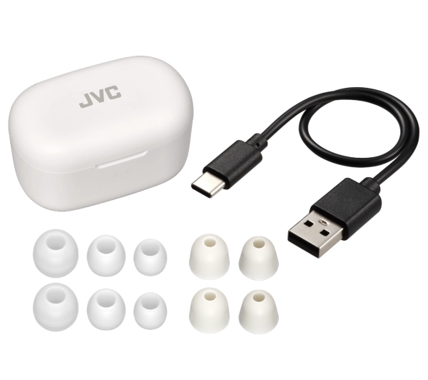 JVC HA-A25TWNE Douszne Bluetooth 5.3 Biały