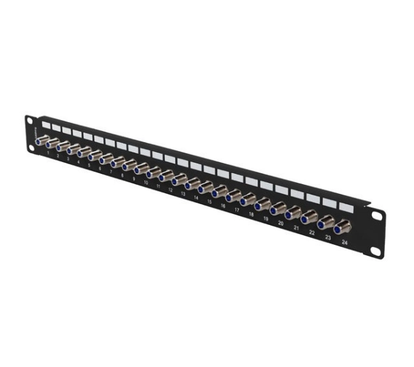 Lanberg PPRF-R624-B 24 PORT 1U 19" GNIAZDO TYP F BECZKA Czarny