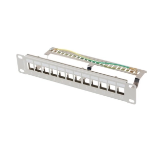 Lanberg PPKS-9212-S PUSTY 12 PORT 1U 10" FTP Szary