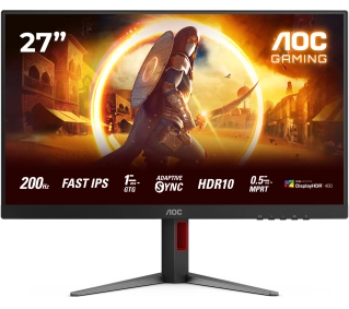 AOC 27G4HA 27" Full HD Fast IPS 200Hz 0,5ms MPRT Gamingowy - Kup na Raty - RRSO 0%