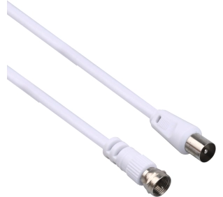 TechniSat 76-4833-01 IEC-F 1,5m Biały