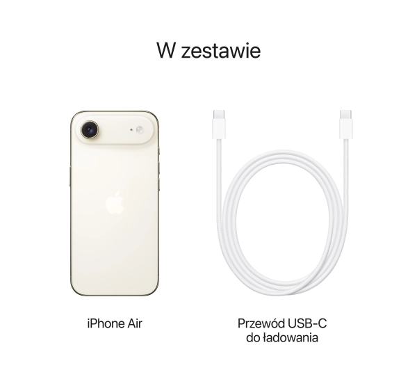 Apple iPhone Air 1TB Funkcje AI 6,5" 120Hz 48Mpix Jasne Złoto - ⚡ EURO HIT CENOWY! ⚡ - Kup na Raty - RRSO 0%