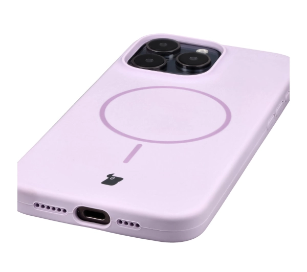 Bizon Soft z MagSafe do Apple iPhone 15 Pro Max Fioletowy