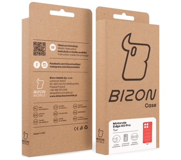 Bizon Tur do Motorola Edge 60 Pro Czerwony