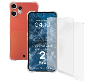 Bizon elastyczne etui Salpa + 2x folia na ekran Clear Pack do Nothing CMF Phone 2 Pro