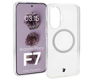 Bizon CrystalO z MagSafe do Xiaomi POCO F7 Przezroczyste