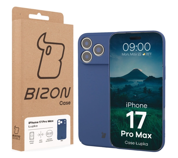 Bizon Łupka do Apple iPhone 17 Pro Max Niebieski