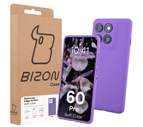 Bizon Soft do Motorola Edge 60 Pro Fioletowy