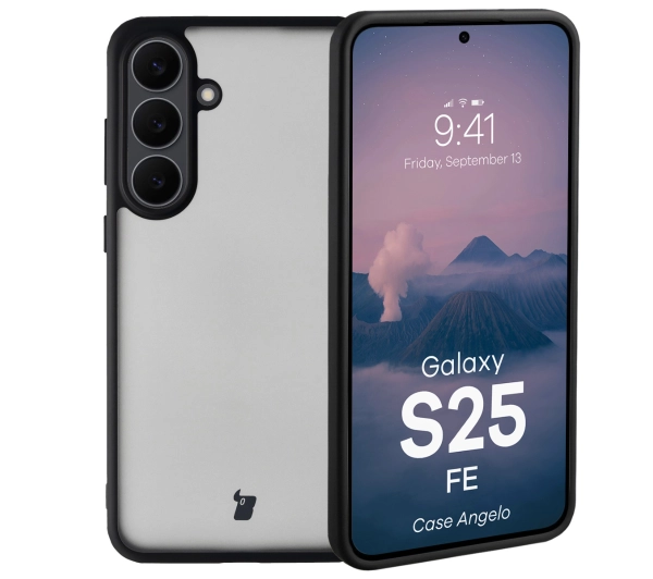 Bizon Angelo do Samsung Galaxy S25 FE z czarną ramką
