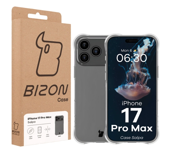 Bizon Salpa do Apple iPhone 17 Pro Max Przezroczysty