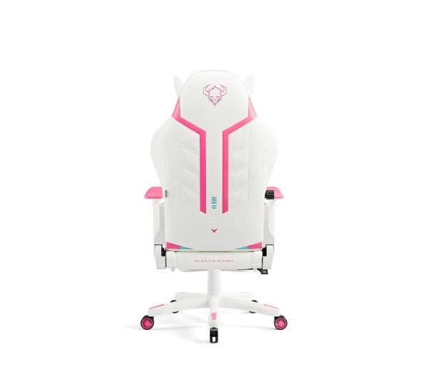 Diablo Chairs X-Ray 2.0 Small do 90kg Skóra ECO Biało-różowy - Kup na Raty - RRSO 0%