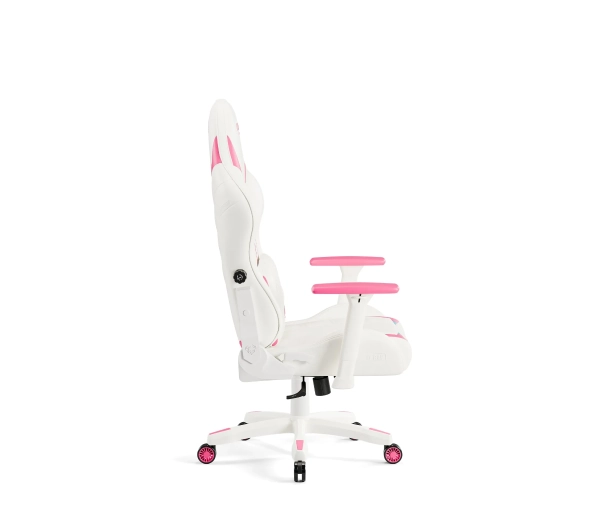 Diablo Chairs X-Ray 2.0 Small do 90kg Skóra ECO Biało-różowy - Kup na Raty - RRSO 0%