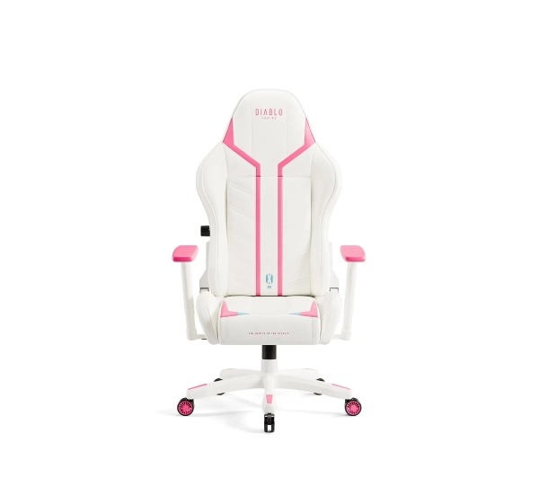 Diablo Chairs X-Ray 2.0 Small do 90kg Skóra ECO Biało-różowy