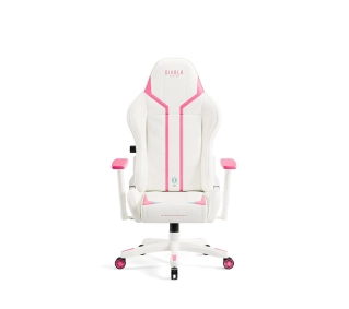 Diablo Chairs X-Ray 2.0 Small do 90kg Skóra ECO Biało-różowy - Kup na Raty - RRSO 0%