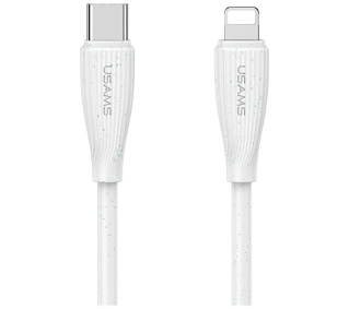 USAMS Green Series 30W USB-C do Lightning 1m Biały