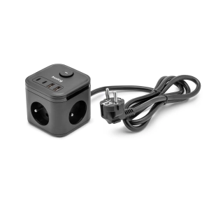 Huslog HUS1003 3 gniazda 1,4m Czarny