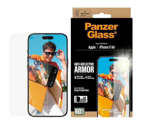 PanzerGlass Armor Anti-Reflective EasyAligner Tempered Glass for iPhone 17 Air