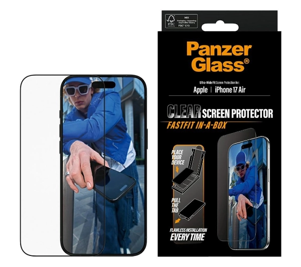 Szkło hartowane PANZERGLASS Ultra-Wide Fit FastFit do Apple iPhone Air