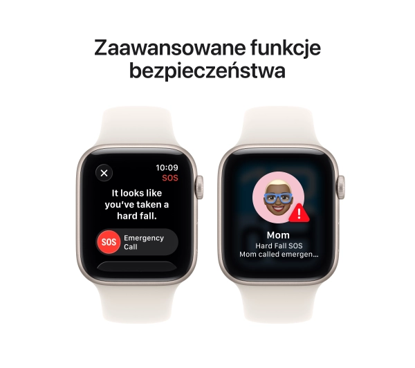 Apple Watch SE 3gen GPS koperta 44mm z aluminium Księżycowa poświata pasek sportowy Księżycowa poświata S/M - ⚡ BESTSELLERY ⚡ - Kup na Raty - RRSO 0%