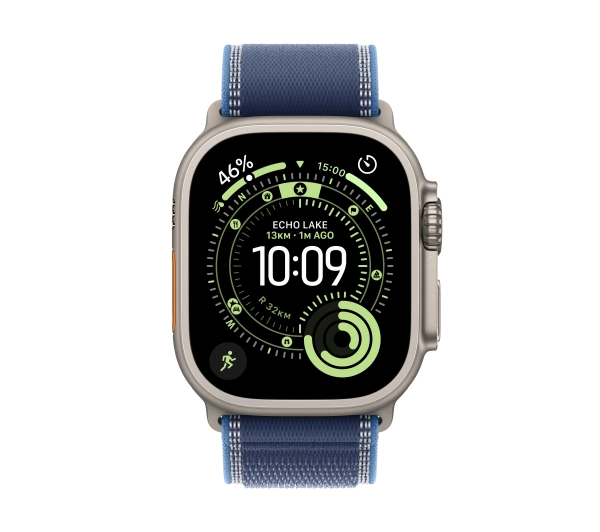 Apple Watch Ultra 3 GPS + Cellular koperta z natural tytanu Szary 49mm opaska Trail niebieski Rozmiar M/L - Kup na Raty - RRSO 0%