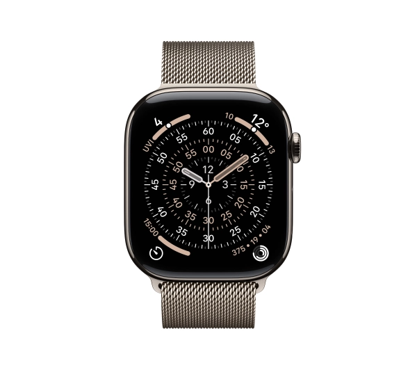Apple Watch Series 11 GPS + Cellular 46mm Tytan Naturalny Bransoleta mediolańska Naturalny M/L - Kup na Raty - RRSO 0%