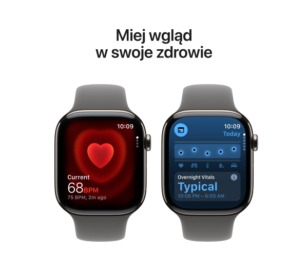 Apple Watch Series 11 GPS + Cellular 46mm Tytan Naturalny Pasek sportowy Górska szarość M/L - Kup na Raty - RRSO 0%