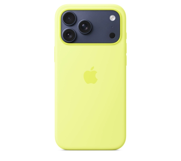 Apple silikonowe z MagSafe do iPhone 17 Pro Max Neonowy żółty