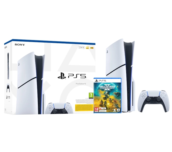 Sony PlayStation 5 Slim E Chassis (PS5) 1TB z napędem + Helldivers 2