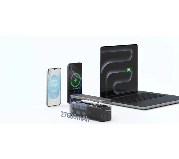 Aukey Spark Mega PB-Y63 27600mAh PD 140W Szary - ⚡ EURO HIT CENOWY! ⚡ - Kup na Raty - RRSO 0%