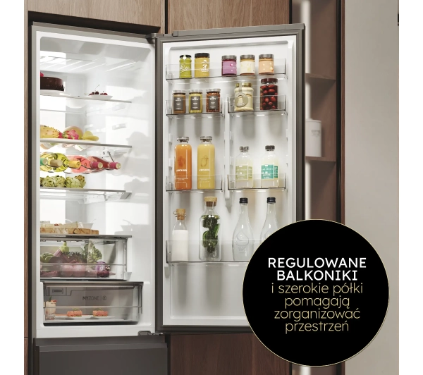 Haier HTW7620CNMP No Frost 205cm Szuflada z kontrolą wilgotności Zdalne sterowanie Dark Inox - Kup na Raty - RRSO 0%