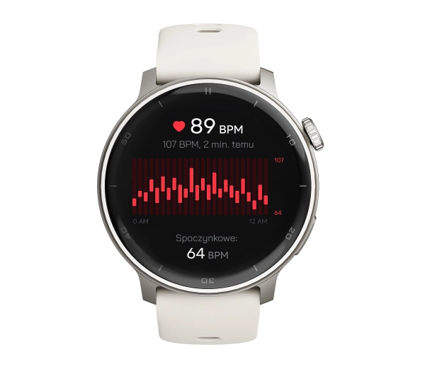 STELIO Activ Funkcje AI 46mm GPS Srebrny