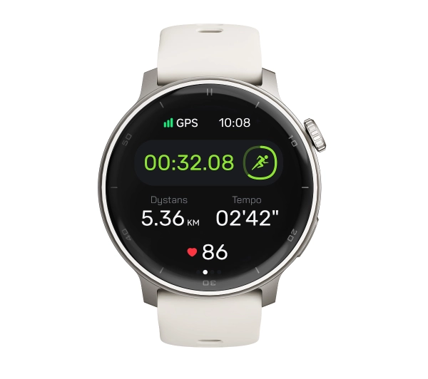 STELIO Activ Funkcje AI 46mm GPS Srebrny