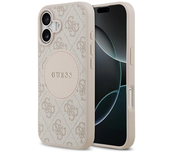 Guess 4G Circle Classic Logo MagSafe do iPhone 17 Różowy
