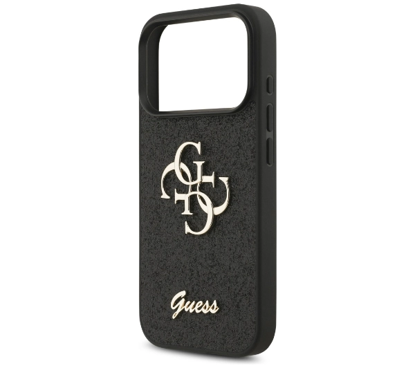 Guess Fixed Glitter Big 4G do iPhone 17 Pro Czarny