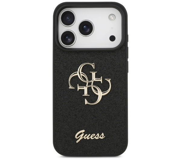 Guess Fixed Glitter Big 4G do iPhone 17 Pro Czarny