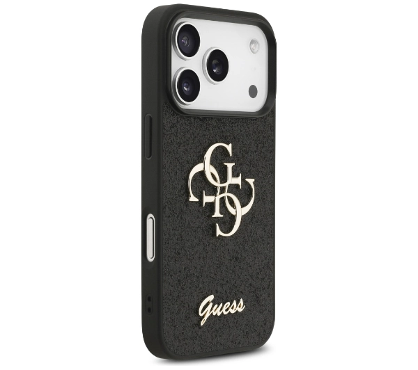 Guess Fixed Glitter Big 4G do iPhone 17 Pro Czarny