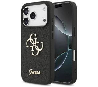 Guess Fixed Glitter Big 4G do iPhone 17 Pro Czarny