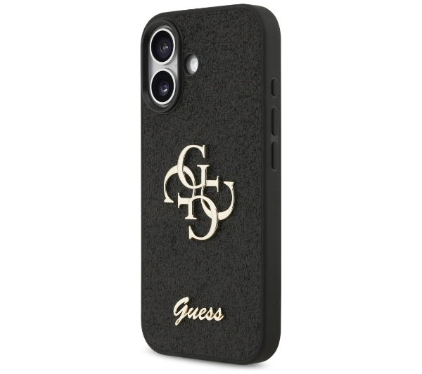 Guess Fixed Glitter Big 4G do iPhone 17 Czarny