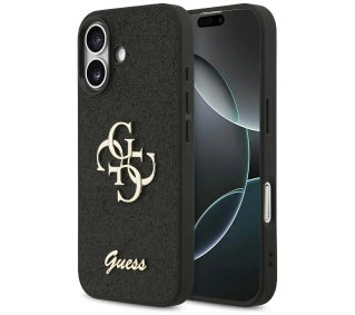 Guess Fixed Glitter Big 4G do iPhone 17 Czarny