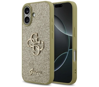Guess Fixed Glitter Big 4G do iPhone 17 złoty