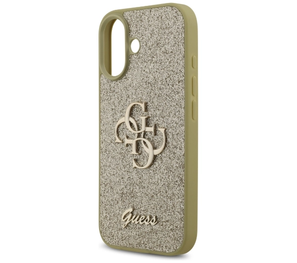 Guess Fixed Glitter Big 4G do iPhone 17 złoty