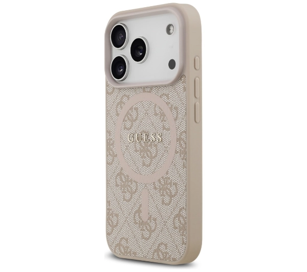 Guess 4G Ring Classic Logo MagSafe do iPhone 17 Pro różowy